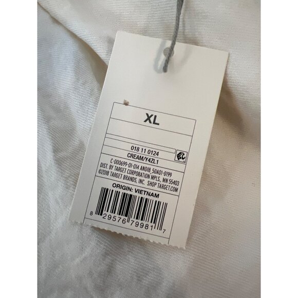 A New Day XL Cream Baggy shorts with waist Tie Paperbag NEW WITH TAGS - Picture 2 of 8